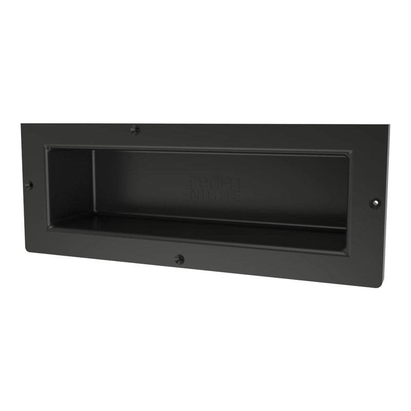Tile Redi USA تايل ريدي الولايات المتحدة RLRecessed Redi Ledge حافة الدش، 16" عرض x 6" ارتفاع، أسود - Image 1